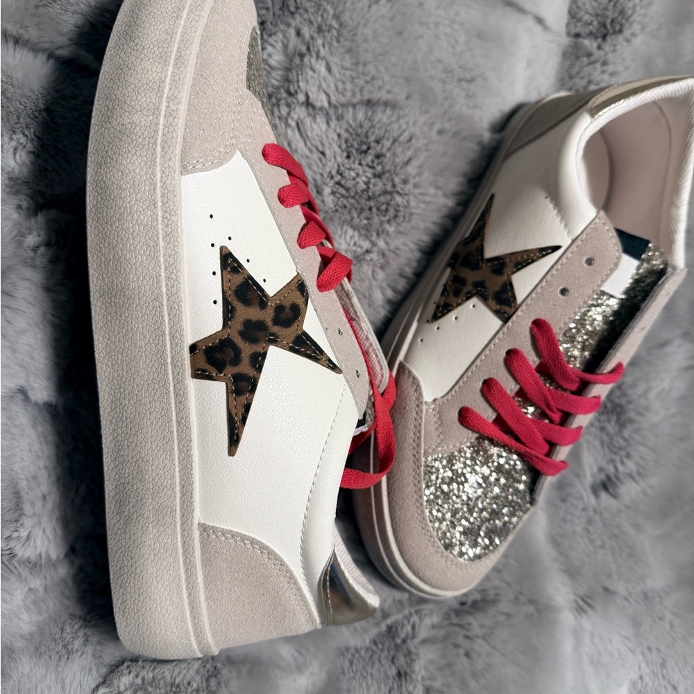 Stylish Women's Sneakers with Red Laces